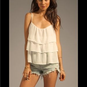 NWOT Mustard Seed Cream Colored Flowy Tank Top Size Small